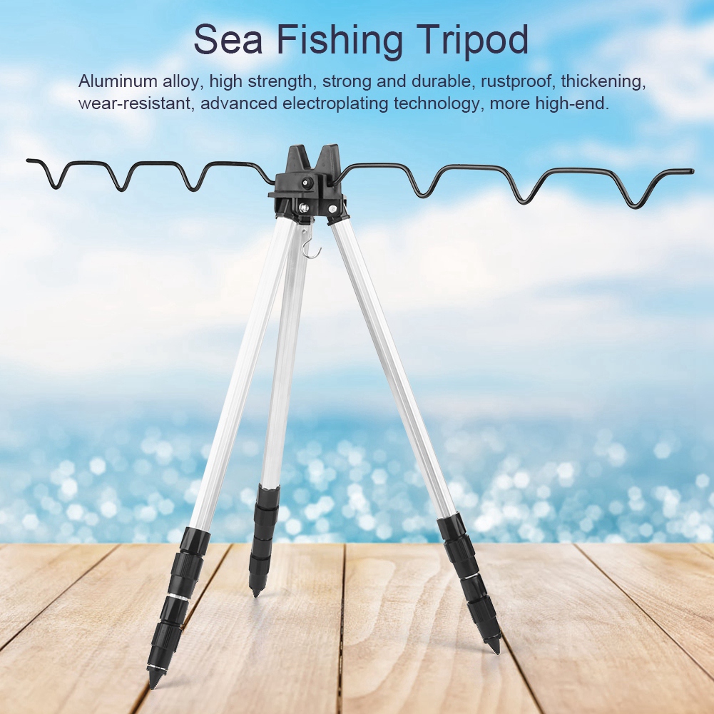 قصبة صيد خشبية حامل ثلاثي القو - مراجعة Fishing Equipment Rod وسعره