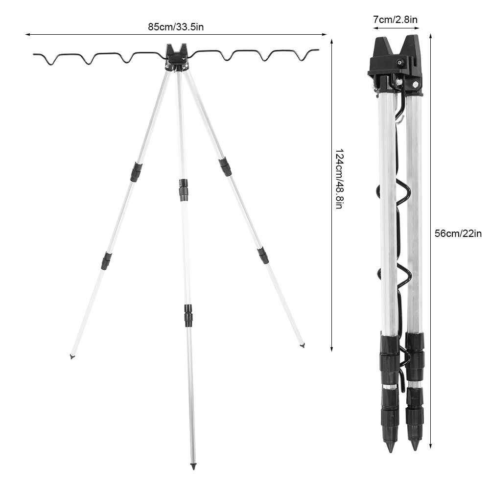 قصبة صيد خشبية حامل ثلاثي القو - مراجعة Fishing Equipment Rod وسعره