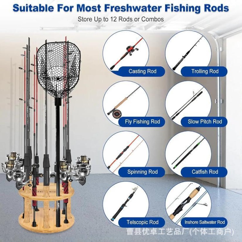 حامل عرض دوار متعدد الأعمدة لت - مراجعة Fishing Equipment Rod وسعره