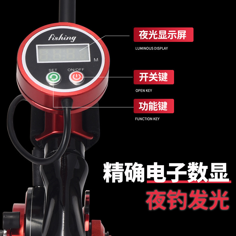 بكرة صيد بالطوافة بشاشة رقمية، - مراجعة Electric Fishing Reel وسعره