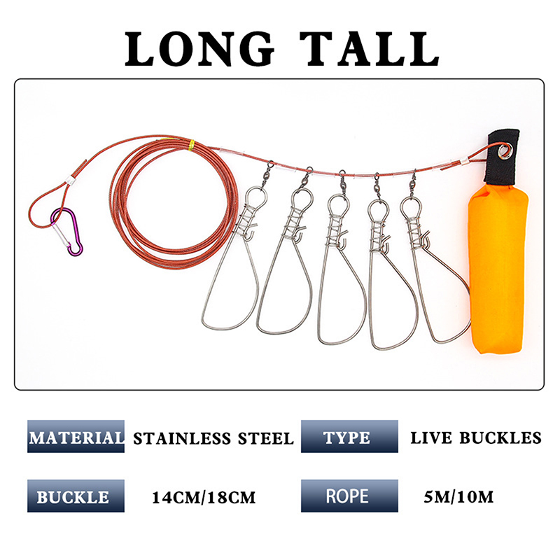 مشبك قفل السمك مع بكرة حبل من  - مراجعة Fishing Equipment Guide وسعره