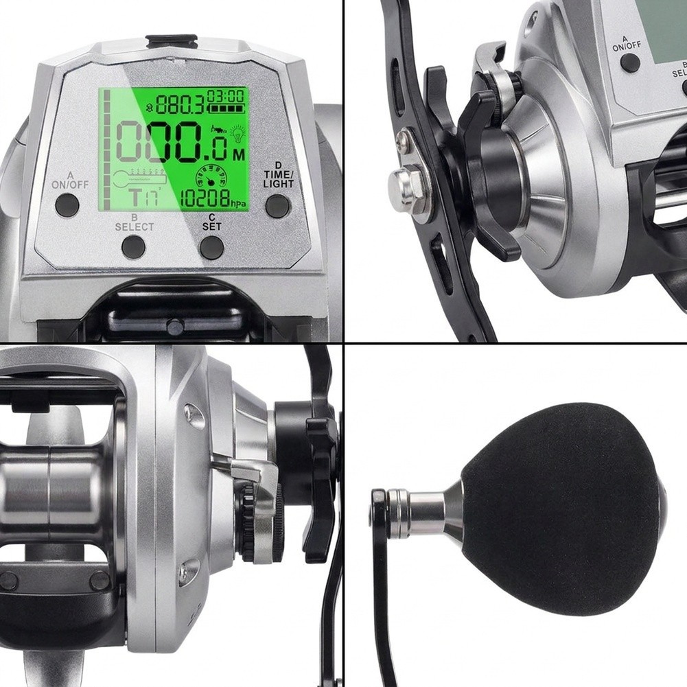 عجلة صيد كهربائية TX1200 بنسبة - مراجعة Electric Fishing Reel وسعره